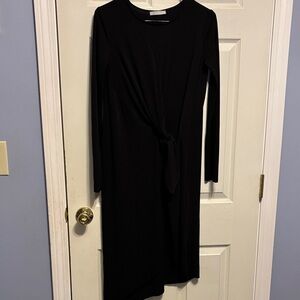 Zara W/B Collection - Black Asymmetrical Midi Dress